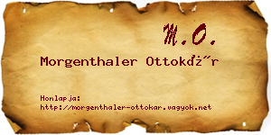 Morgenthaler Ottokár névjegykártya